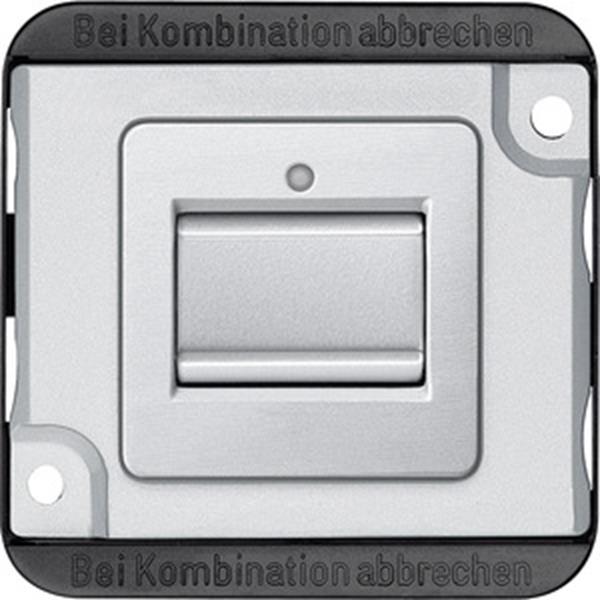 Merten Aus/Wechselschalter-Einsatz, 1-polig, 10 AX, AC 250 V, mattsilber, PANZER