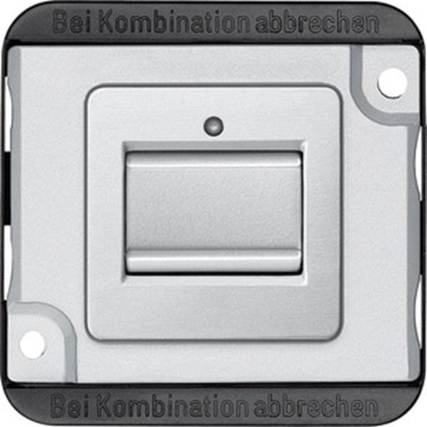 Merten Kreuzschalter-Einsatz, 1-polig, 10 AX, AC 250 V, mattsilber, PANZER