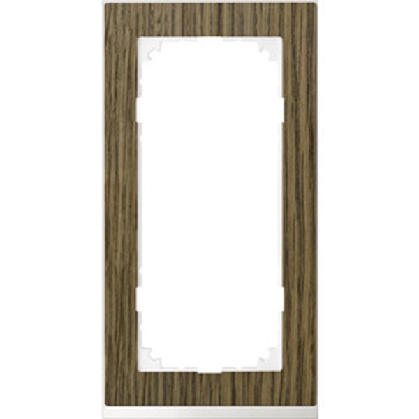 Merten M-Pure Decor-Rahmen, 2fach ohne Mittelsteg, Eiche/aktivweiß, M-Pure Decor
