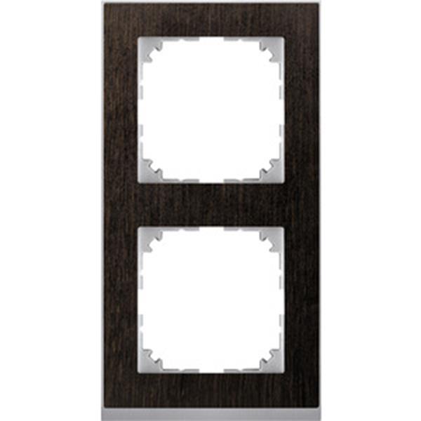 Merten M-Pure Decor-Rahmen, 2fach, Wenge/aluminium, M-Pure Decor
