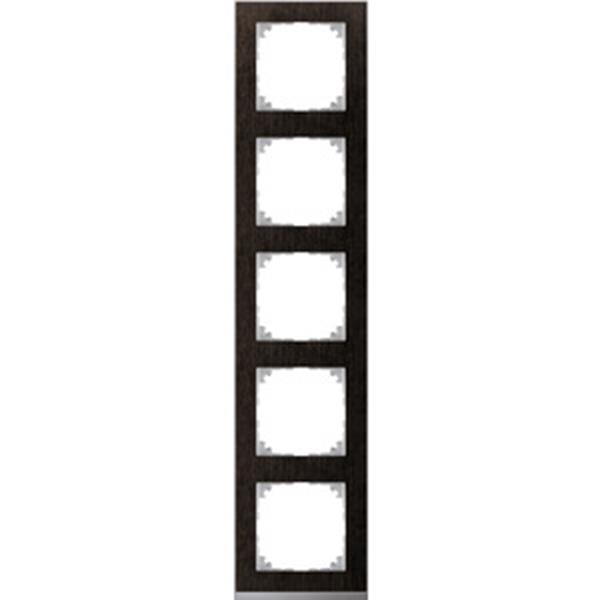 Merten M-Pure Decor-Rahmen, 5fach, Wenge/aluminium, M-Pure Decor