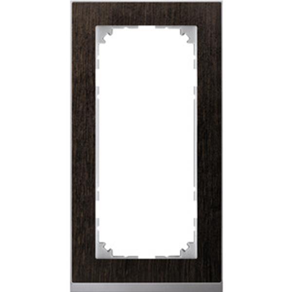 Merten M-Pure Decor-Rahmen, 2fach ohne Mittelsteg, Wenge/aluminium, M-Pure Decor