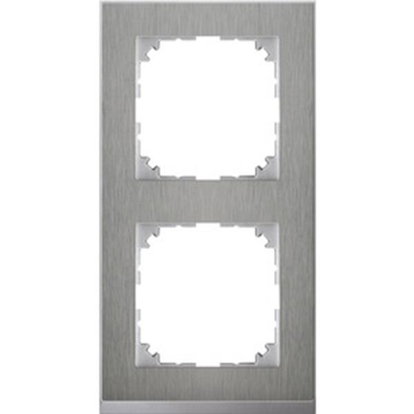 Merten M-Pure Decor-Rahmen, 2fach, Edelstahl/aluminium, M-Pure Decor