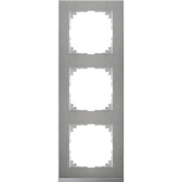 Merten M-Pure Decor-Rahmen, 3fach, Edelstahl/aluminium, M-Pure Decor