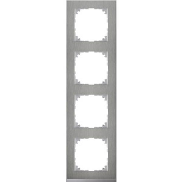 Merten M-Pure Decor-Rahmen, 4fach, Edelstahl/aluminium, M-Pure Decor