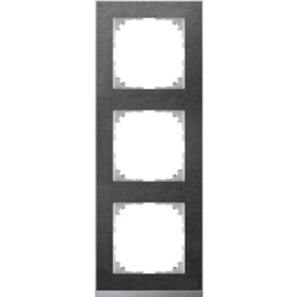 Merten M-Pure Decor-Rahmen, 3fach, Schiefer/aluminium, M-Pure Decor