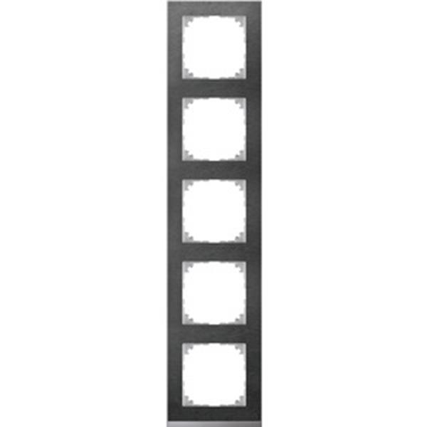 Merten M-Pure Decor-Rahmen, 5fach, Schiefer/aluminium, M-Pure Decor