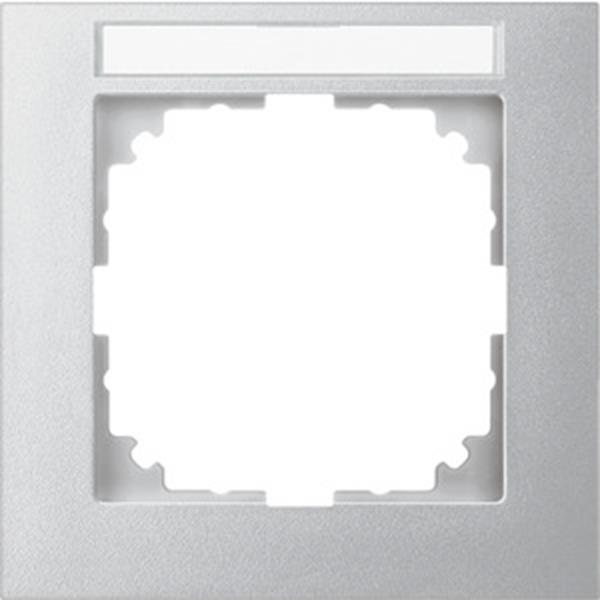 Merten M-Pure-Rahmen, 1fach mit Beschriftungsträger, aluminium, M-Pure