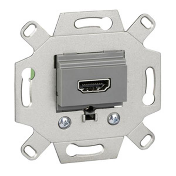 Merten HDMI-Anschlussdosen-Einsatz 1-fach, mausgrau