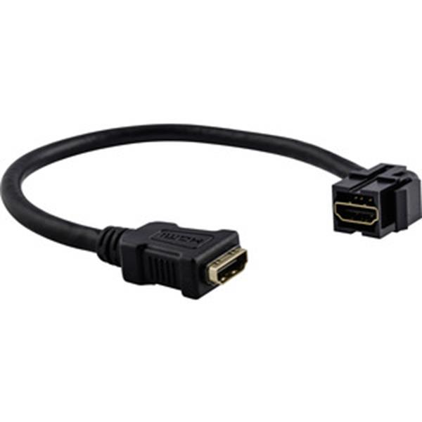 Merten HDMI-Keystone mit Kabelpeitsche, schwarz