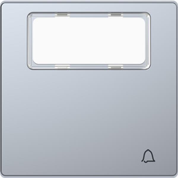 Merten Wippe mit Schriftfeld und Kennzeichnung Klingel, Edelstahl, System Design