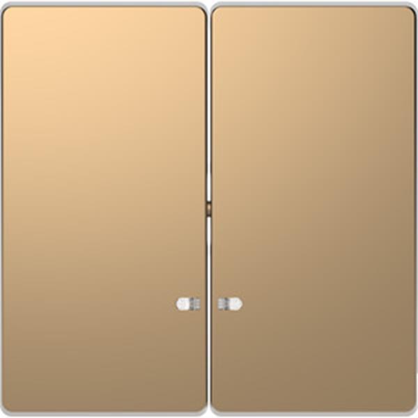 Merten Doppelwippe mit Kontrollfenster, Moccametallic, System Design