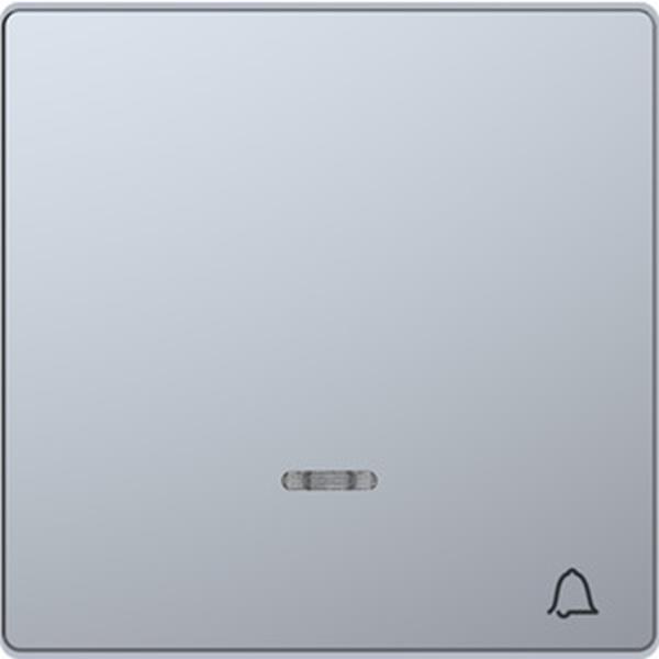 Merten Wippe mit Kontrollfenster und Aufdruck Klingel, Edelstahl, System Design