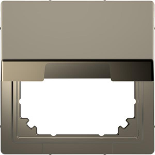 Merten Adapter mit Klappd. für Einsätze nach DIN 49075, Nickelmetallic, System D