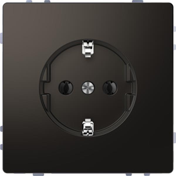 Merten SCHUKO-Steckdose, Steckklemmen, Anthrazit, System Design
