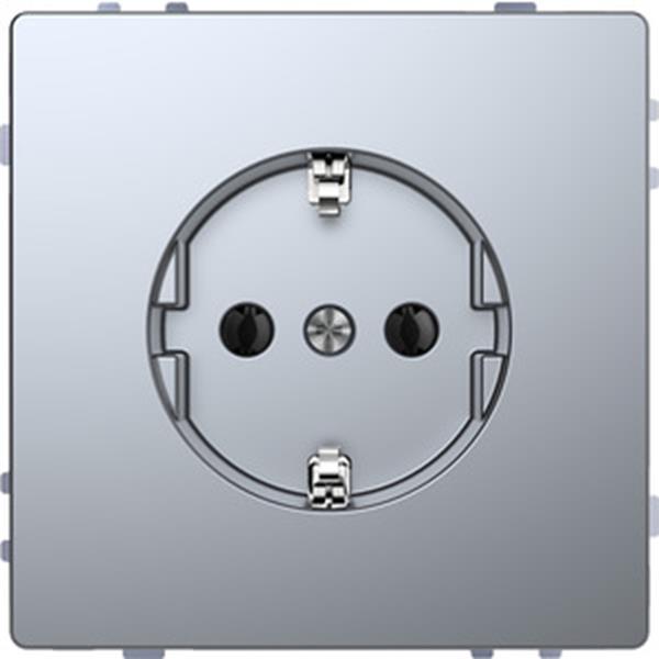 Merten SCHUKO-Steckdose, Steckklemmen, Edelstahl, System Design