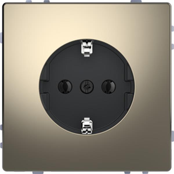 Merten SCHUKO-Steckdose, Steckklemmen, Nickelmetallic, System Design