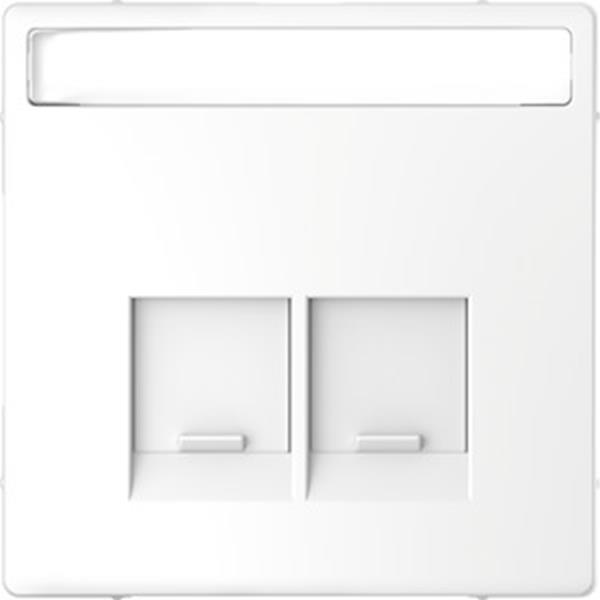 Merten Zentralplatte für Schneider Electric-Connector 2fach, Lotosweiß, System D