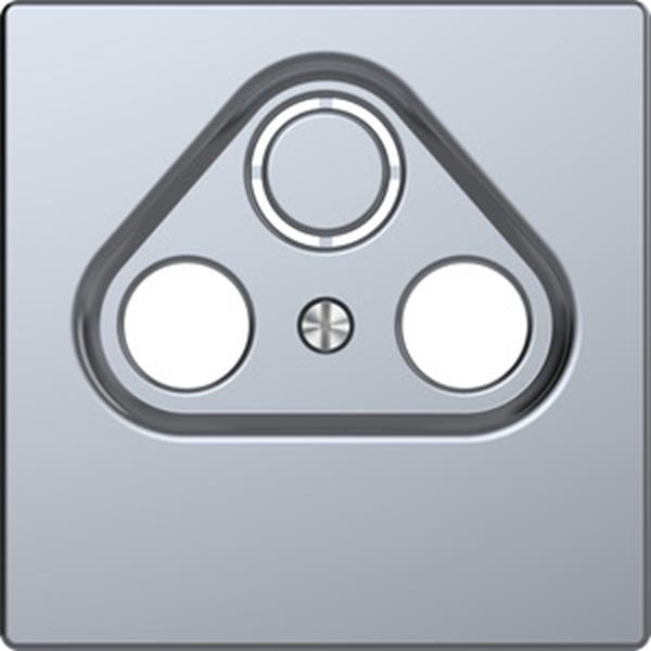 Merten Zentralplatte für Antennensteckdosen, Edelstahl, System Design