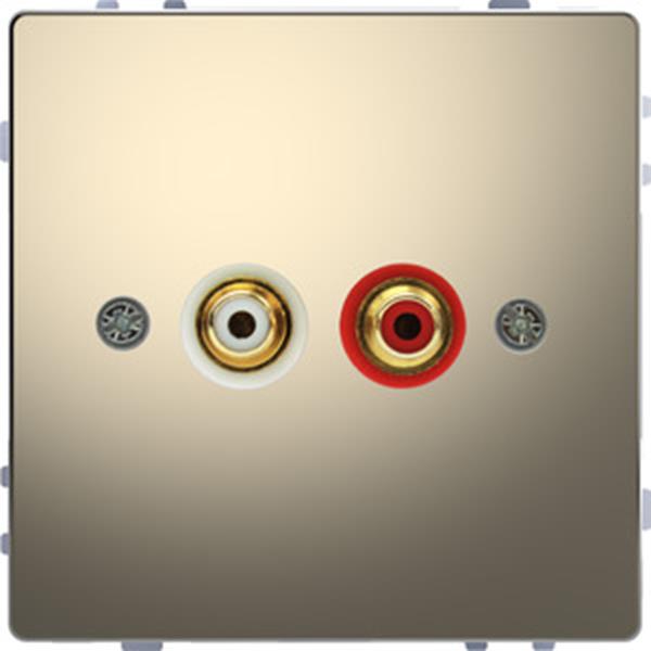 Merten Steckdose für Audio Anschluss, Nickelmetallic, System Design