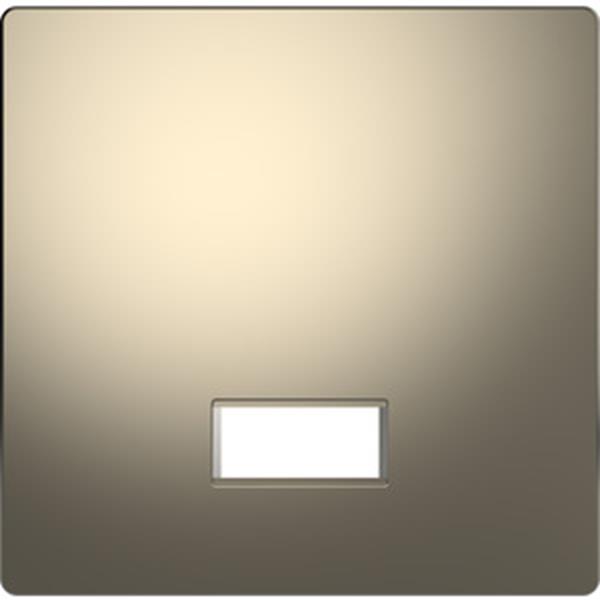 Merten Wippe mit rechteckigem Symbolfenster, Nickelmetallic, System Design
