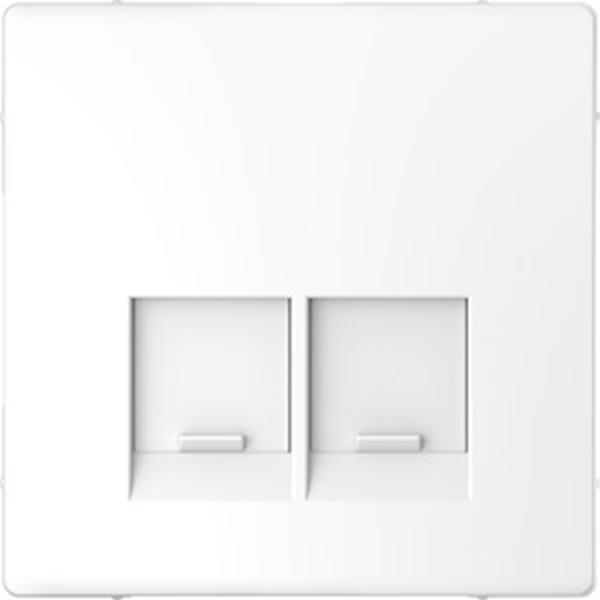 Merten Zentralplatte für Schneider Electric-Connector 2fach, Lotosweiß, System D