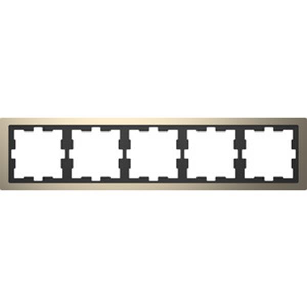 Merten D-Life Metall Rahmen, 5fach, Nickelmetallic