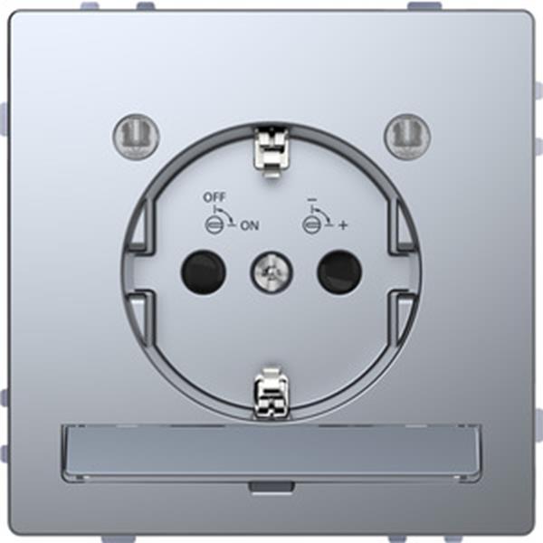 Merten SCHUKO-Steckdose mit Lichtauslass und LED-Beleuchtungs-Modul, Berührungss
