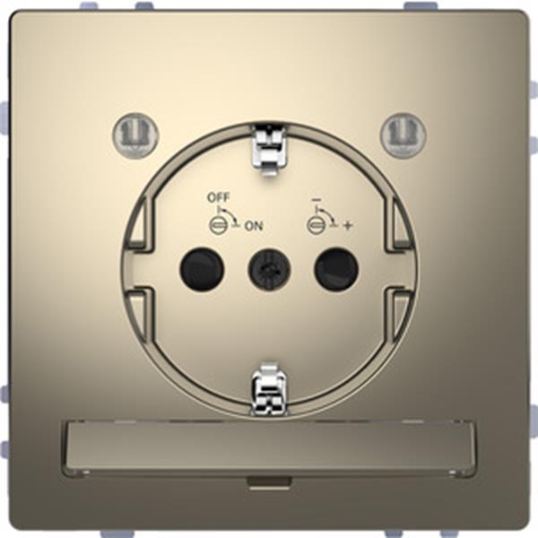 Merten SCHUKO-Steckdose mit Lichtauslass, LED-Beleuchtungs-Modul, Berührungsschu