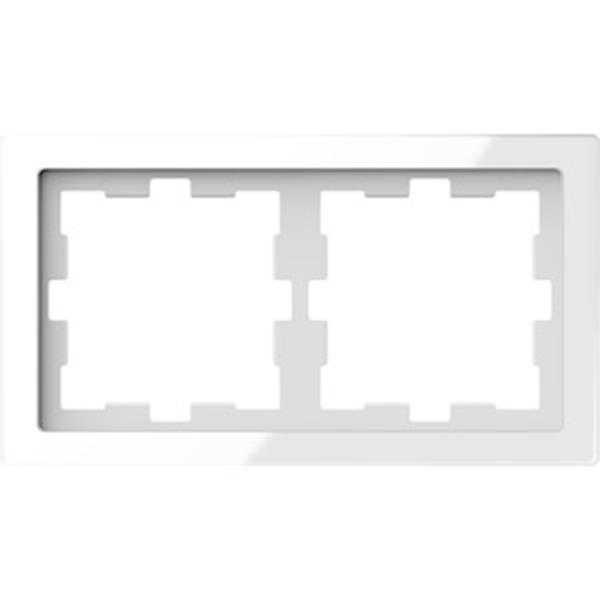 Merten D-Life Glas Rahmen, 2fach, Kristallweiß