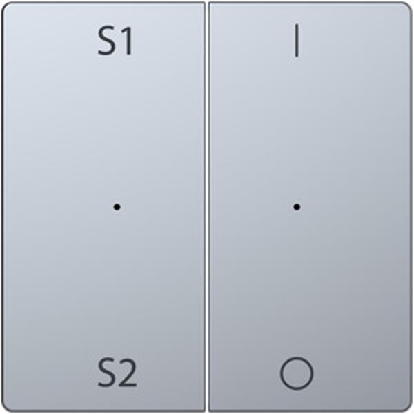 Merten Wippen für Taster-Modul 2fach (Szene1/2, 1/0), Edelstahl, System Design
