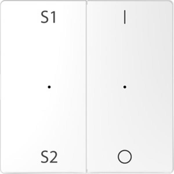 Merten Wippen für Taster-Modul 2fach (Szene1/2, 1/0), Lotosweiß, System Design