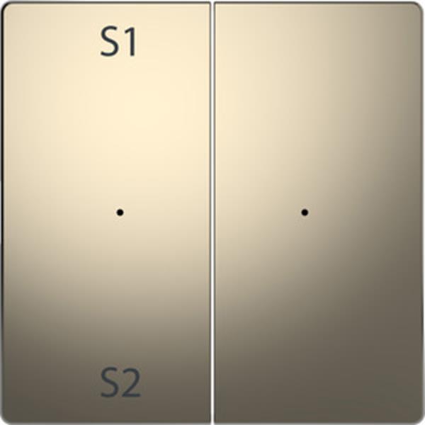 Merten Wippen für Taster-Modul 2fach (Szene1/2, blank), Nickelmetallic, System D