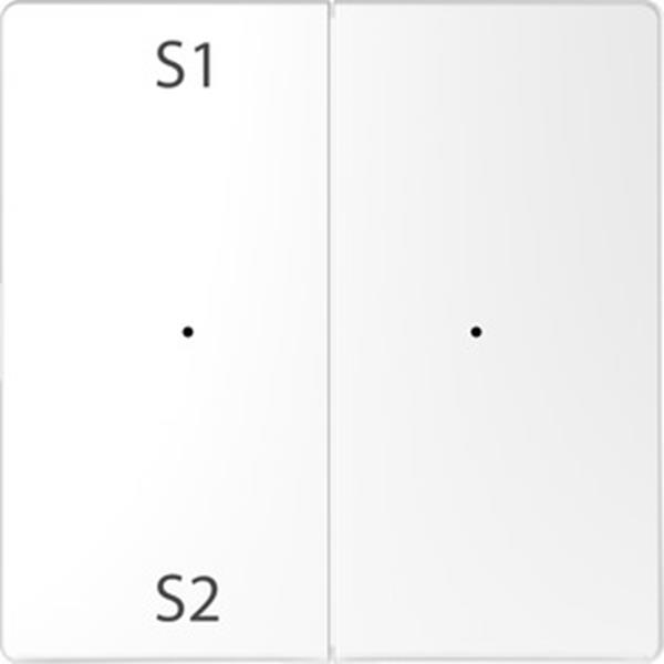 Merten Wippen für Taster-Modul 2fach (Szene1/2, blank), Lotosweiß, System Design