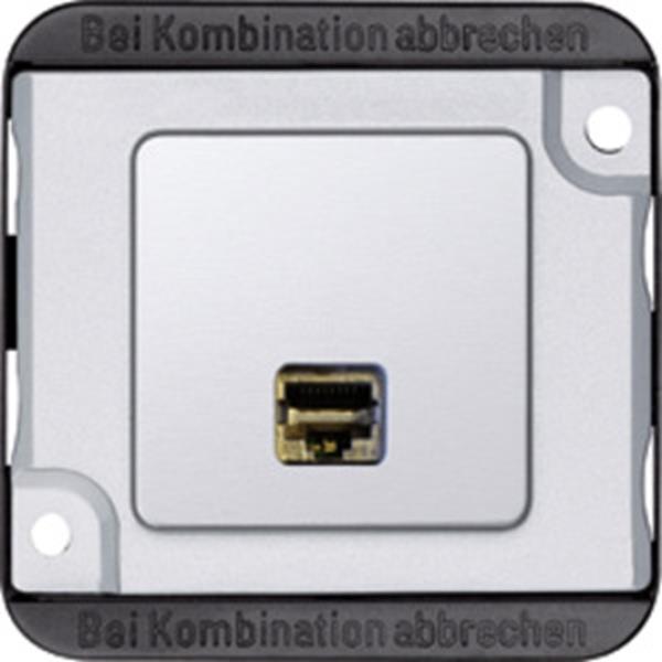 Merten Panzer Actassi Anschlussmodul RJ45, 1fach, mit Zentralplatte