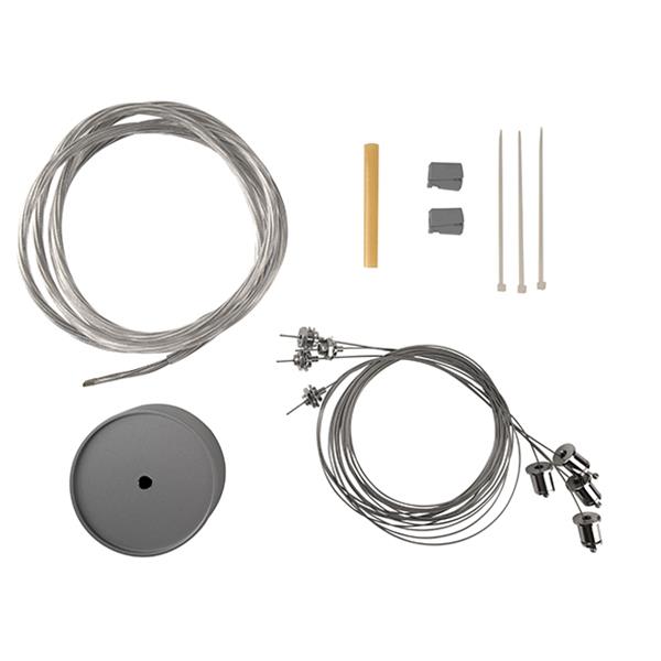 LTS Drahtseil-Set 4-fach L = 3 m / 5-adrig schwarz