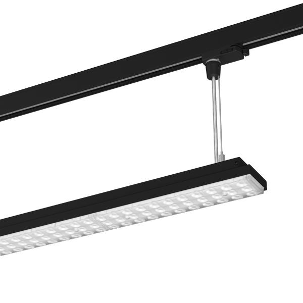 LTS LUZ Pendelleuchte für Stromschiene 54W 830 8090LM DALI 60° schwarz ONETrack