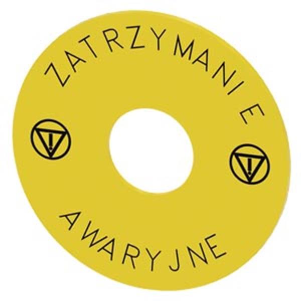 Siemens Unterlegscheibe für Not-Halt, gelb, Außend. 75 mm, Innend. 22,5 mm, poln