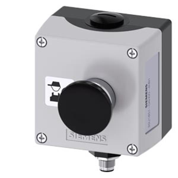 Siemens Gehäuse für Befehlsgeräte 22mm rund, Metall, Gehäuseoberteil grau