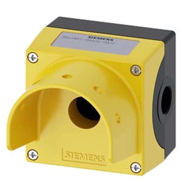 Siemens Gehäuse für Befehlsgeräte, 22mm, rund, Metall, gelb, 1 Befehlstelle