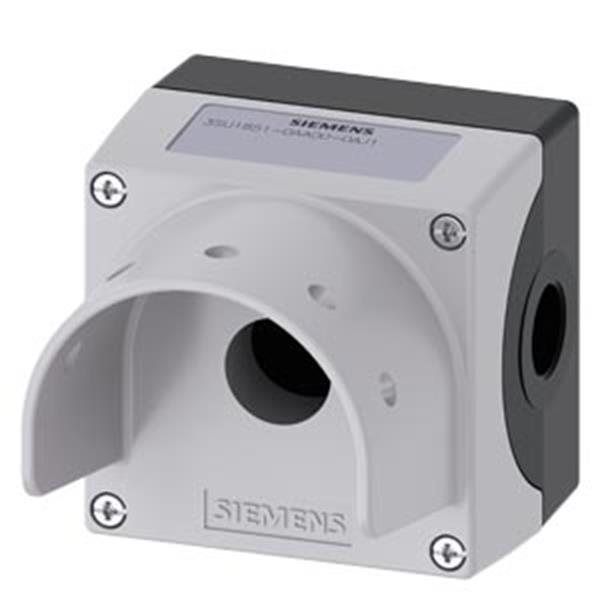 Siemens Gehäuse für Befehlsgeräte, 22mm, rund, Metall, grau, 1 Befehlstelle