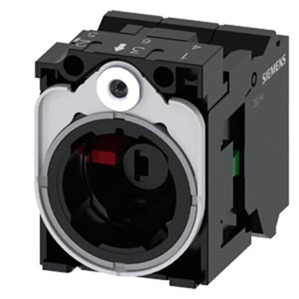 Siemens Halter für 3 Module, Kunststoff/Metall, 1S, 1Ö, LED-Modul, blau, AC/DC 2