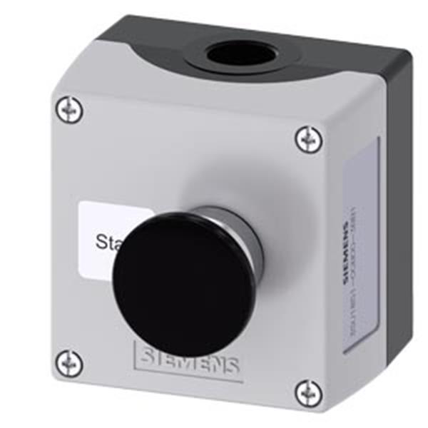 Siemens Gehäuse für Befehlsgeräte 22mm rund, Metall, Gehäuseoberteil grau