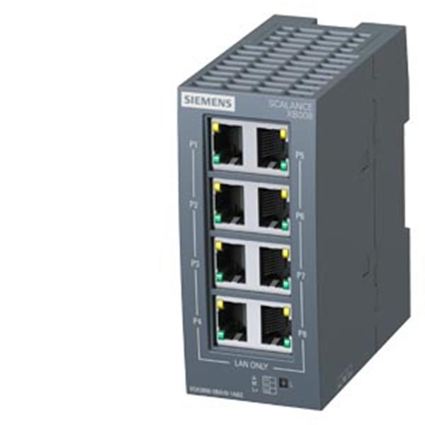 SCALANCE XB008, unmanaged switch, 8x RJ45