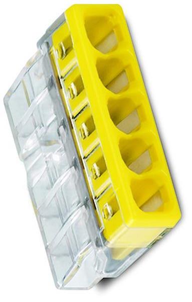 WAGO Verbindungsdosenklemme 5polig 2273-205 Compact 0,5-2,5qmm transp./gelb