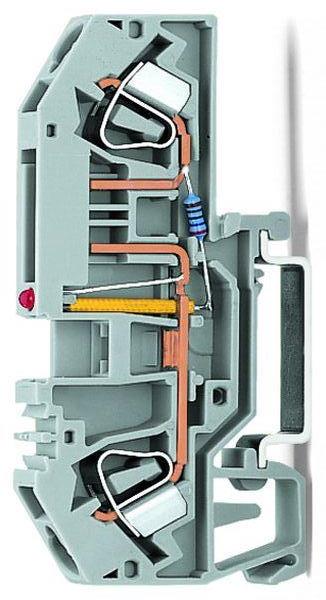 WAGO 2 Leiter Sicherungsklemme 282-698/281-413 mit LED 24V
