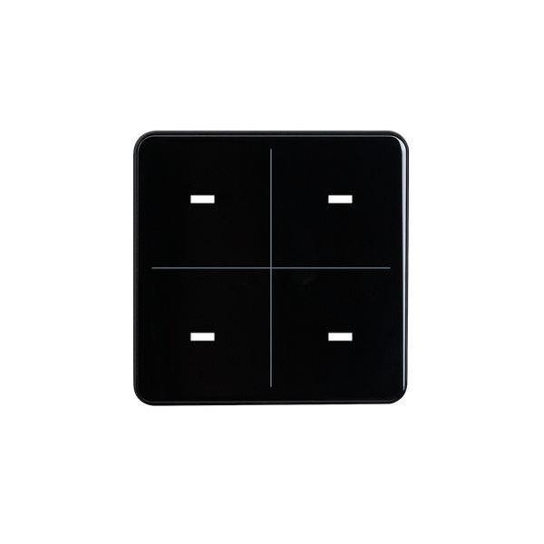 Elsner Vierfach-Taster KNX eTR M4 tiefschwarz RAL9005