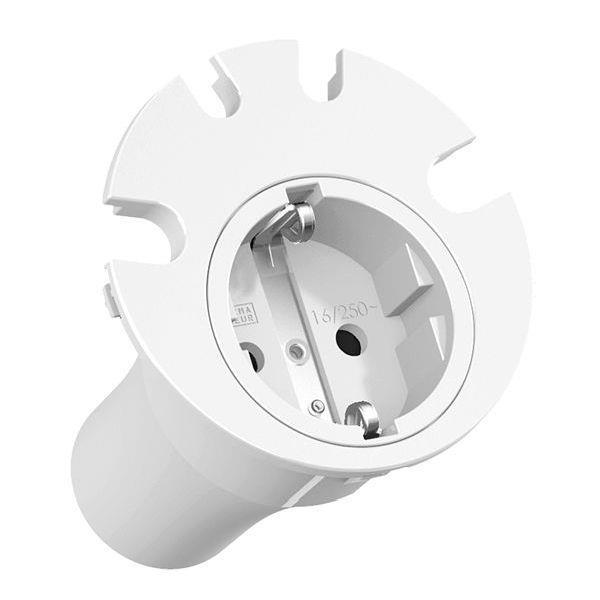 Bachmann Steckdosenleiste LOOP IN 1xCEE7/3 4xKBD ws RAL9003