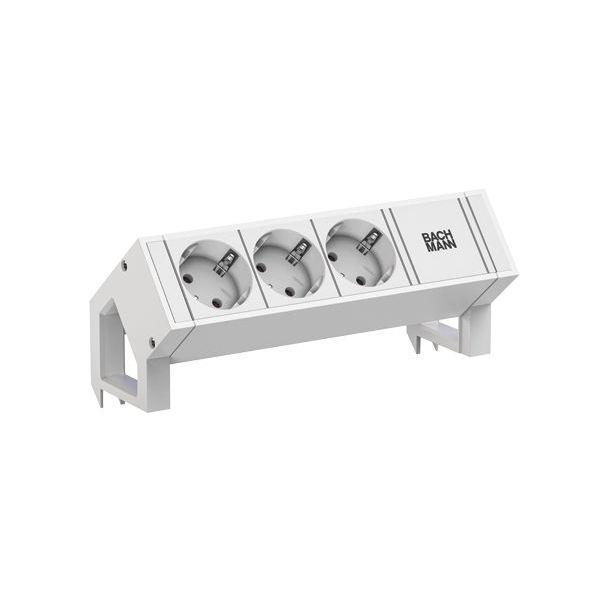 Bachmann Steckdosenleiste DESK2 white 3xCEE7/3 0 2m GST18 RAL9010