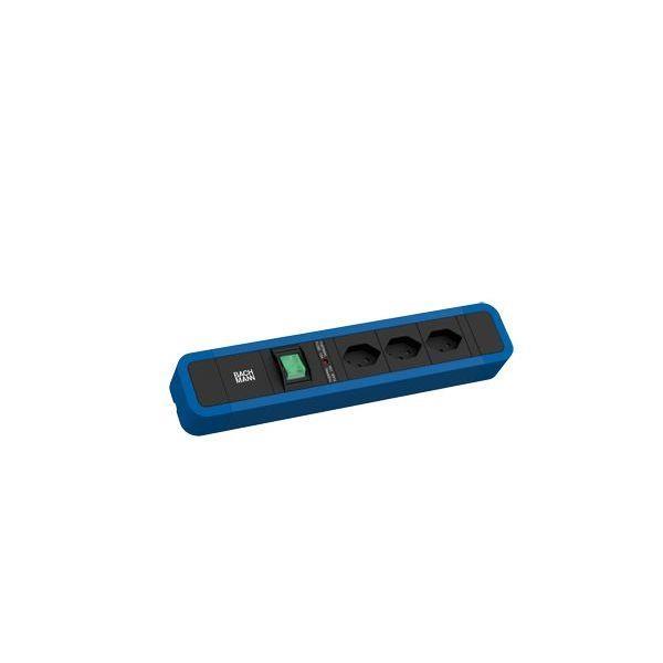 Bachmann Steckdosenleiste PRIMO 2 3xCH 90° 1xSchalter 2 0m T12